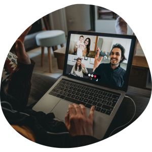 Connecting on a laptop