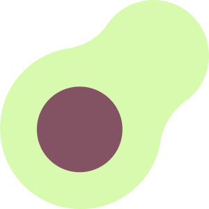 An illustration of an avocado