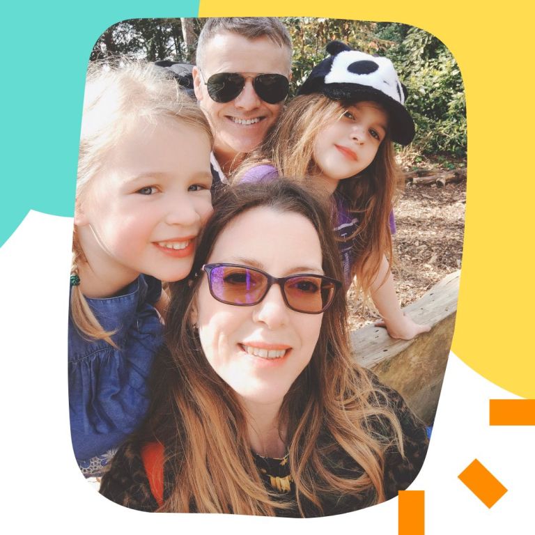 A picture of Nicolette and her family