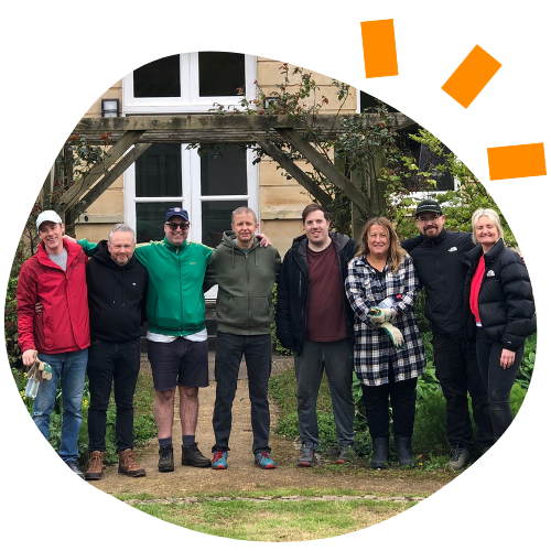 Photo of the Computershare team volunteering in the Penny Brohn UK gardens.