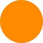 An orange dot