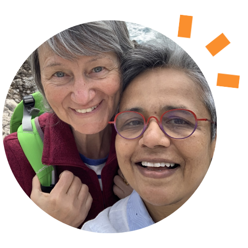 Photo of Penny Brohn UK volunteer Trustee, Bina (right)