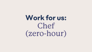 A graphic saying 'work for us: Chef (zero-hour)