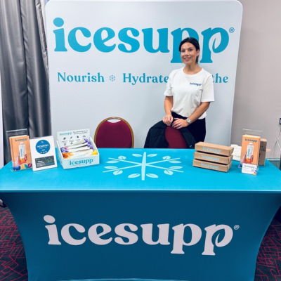 A picture of Amy with an Icesupp stall